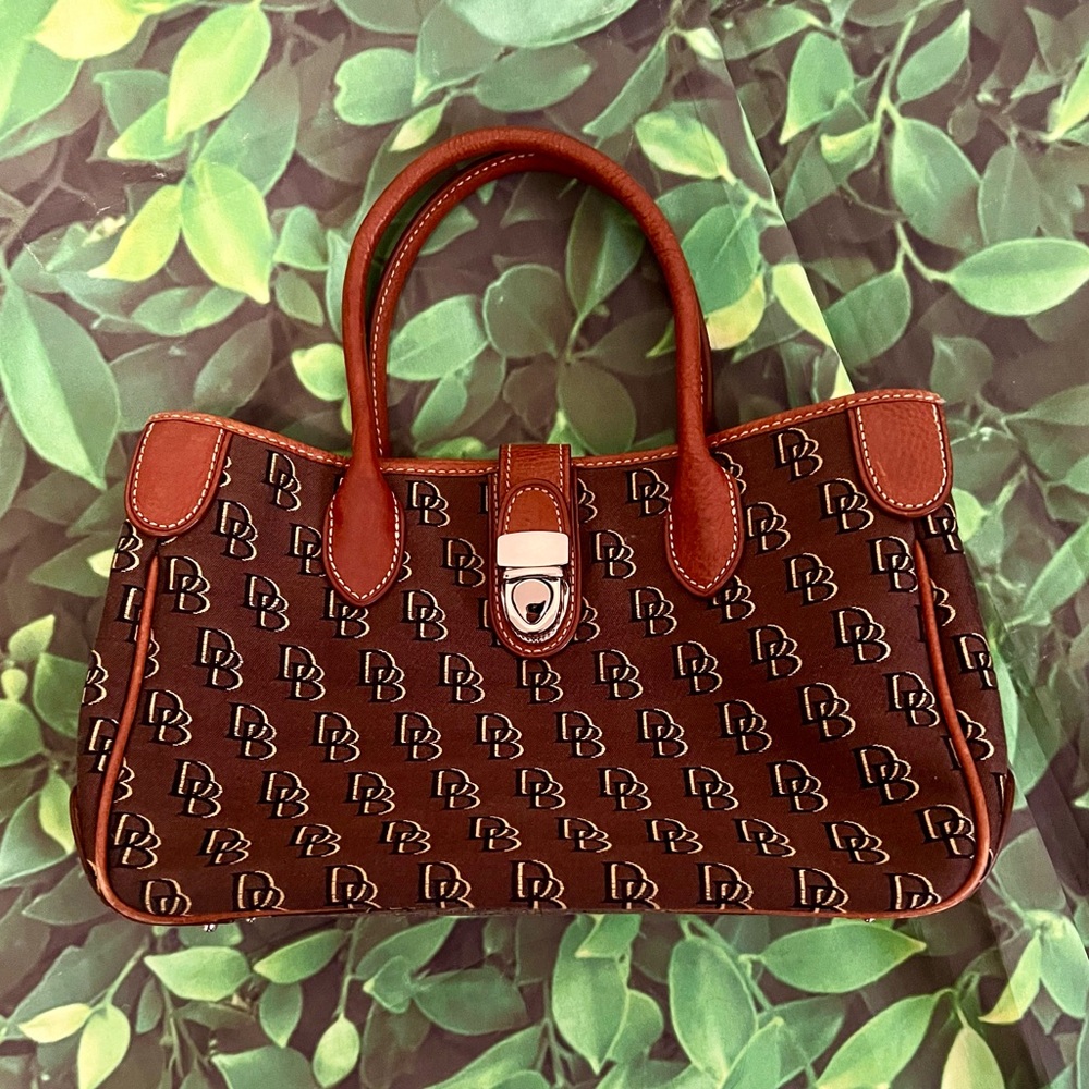 Authentic Dooney & Bourke Brown Leather Tote Bag